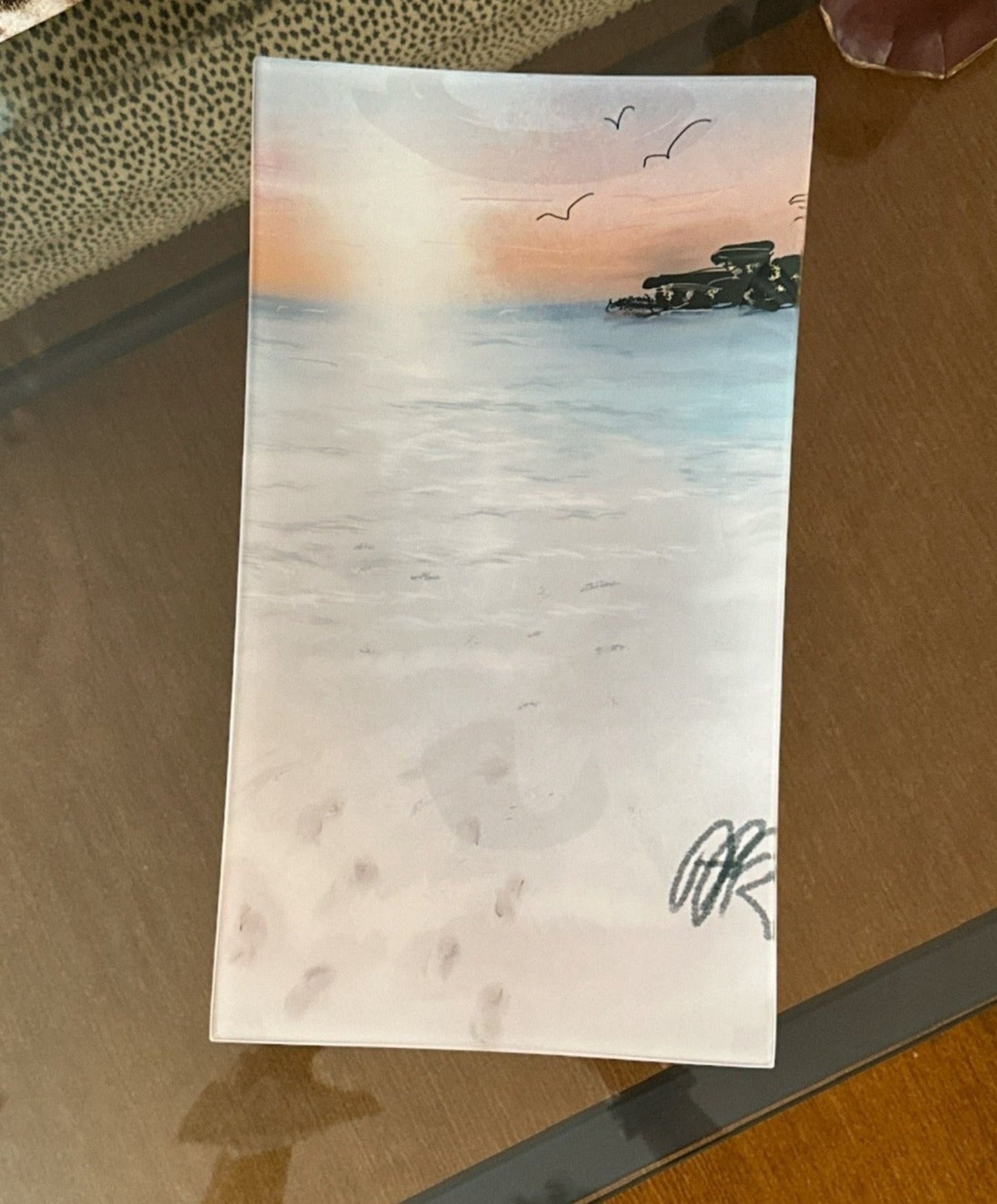 Large Rectangular Glass Platters in 4 Prints. - AFRArt2U