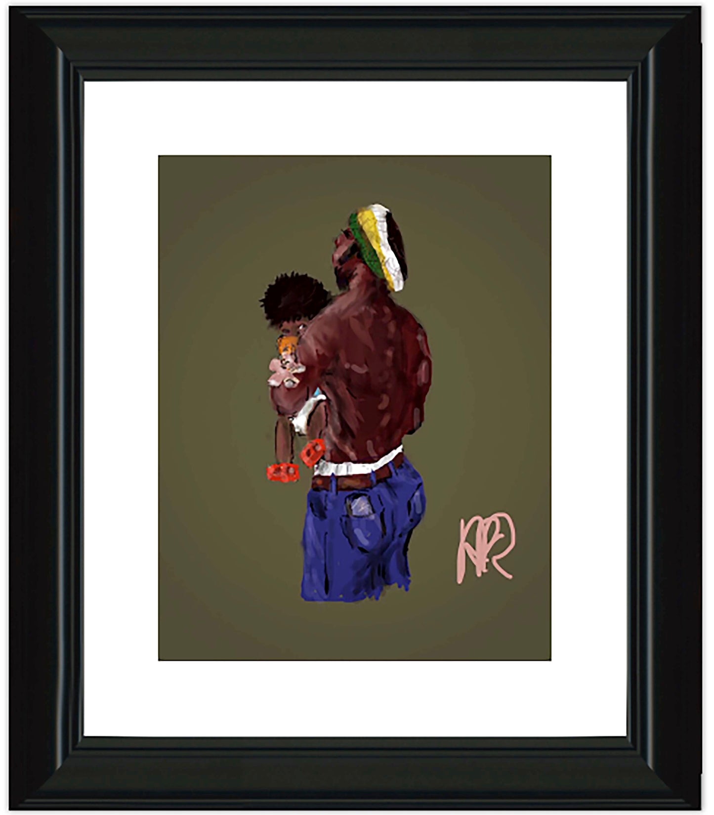 Celebrating Dads - Framed Prints - AFRArt2U