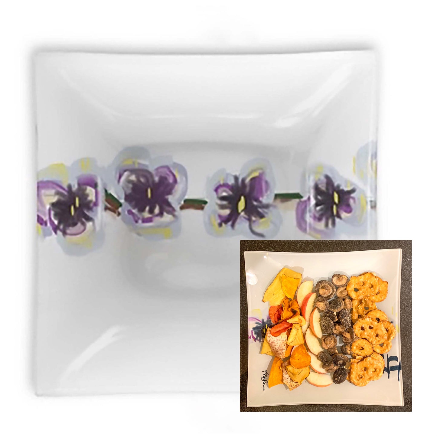 Large Square Glass Platters in 4 AFR Prints - AFRArt2U