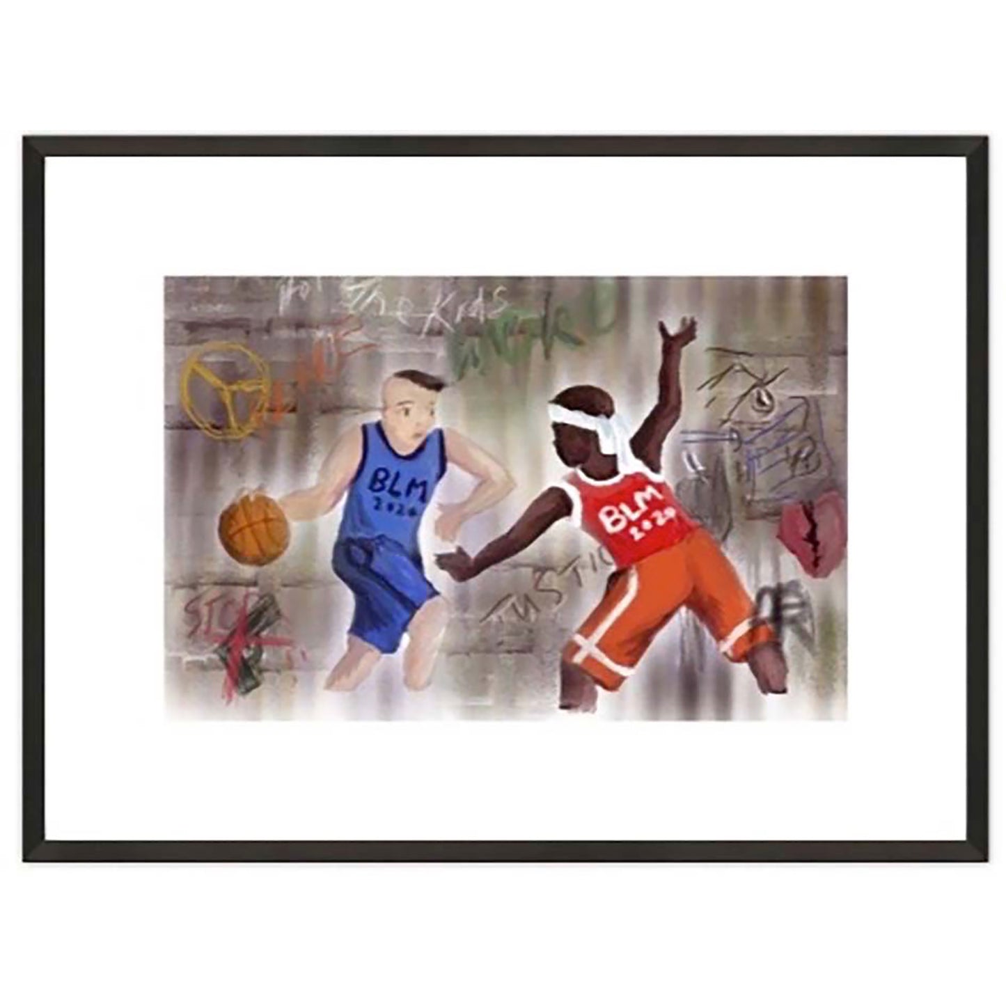 Basketball Framed Print - AFRArt2U