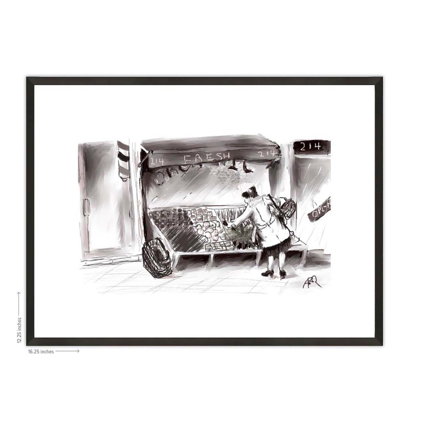 Fresh Farmstand Framed Print - AFRArt2U