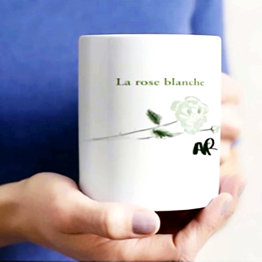 La Rose Blanche mug - AFRArt2U