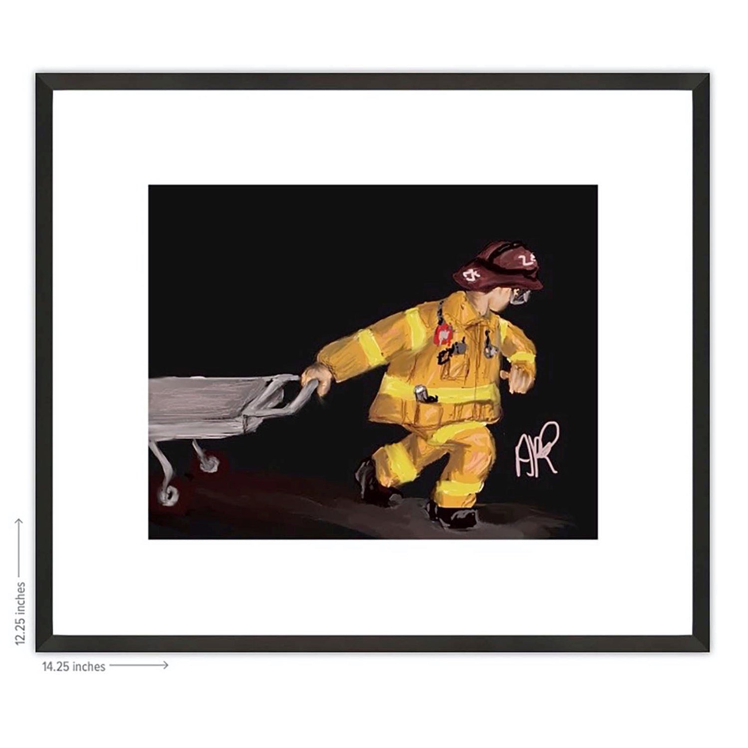 Fireman Framed Print - AFRArt2U